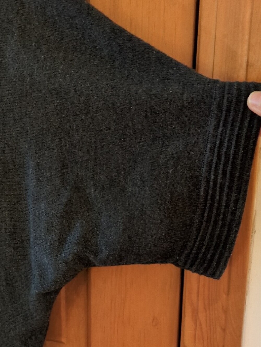 Calvin Klein Dark Charcoal Minimalist Batwing Short-Sleeve Knit Dress Size Small - Picture 9 of 11